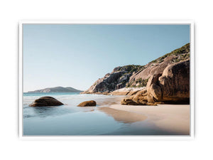Granite Shore Calm premium wall art for modern living room decor