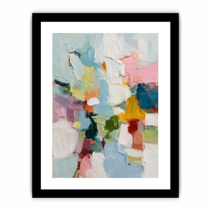 Pastel Impasto Bloom premium wall art for modern living room decor