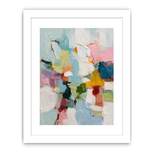 Pastel Impasto Bloom premium wall art for modern living room decor
