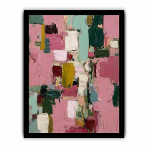 Rosewood Color Blocks premium wall art for modern living room decor