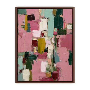 Rosewood Color Blocks premium wall art for modern living room decor