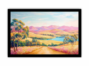 Pastel Valley Drift premium canvas art for modern living room decor