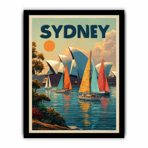Sydney Sail Dreams coastal artwork for modern living room decor
