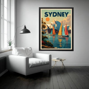Sydney Sail Dreams coastal artwork for modern living room decor