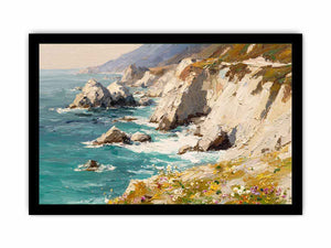 Coastal Cliff Harmony coastal artwork for modern living room decor