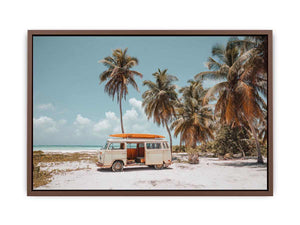 Island Van Escape coastal artwork for modern living room decor