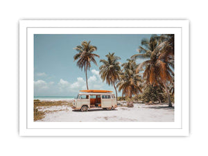 Island Van Escape coastal artwork for modern living room decor