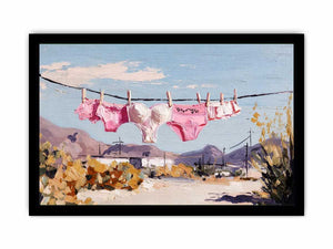 Desert Laundry Blush coastal artwork for modern living room decor