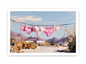 Desert Laundry Blush coastal artwork for modern living room decor