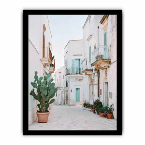 Mediterranean Mint Lane coastal artwork for modern living room decor