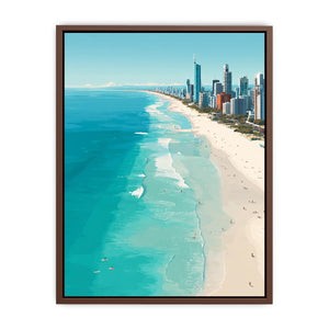 Turquoise coastline and skyline coastal photography for modern living room decor