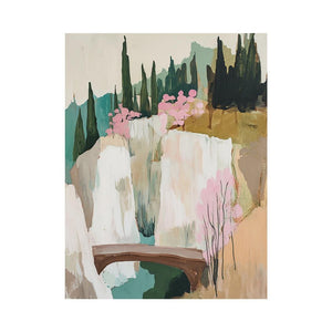 Cypress Garden Bridge premium canvas art for modern living room decor