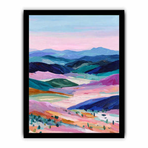 Colorful mountain landscape artwork for modern living room wall decor