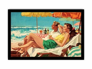 Seaside Reverie coastal artwork for modern living room decor