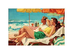 Seaside Reverie coastal artwork for modern living room decor