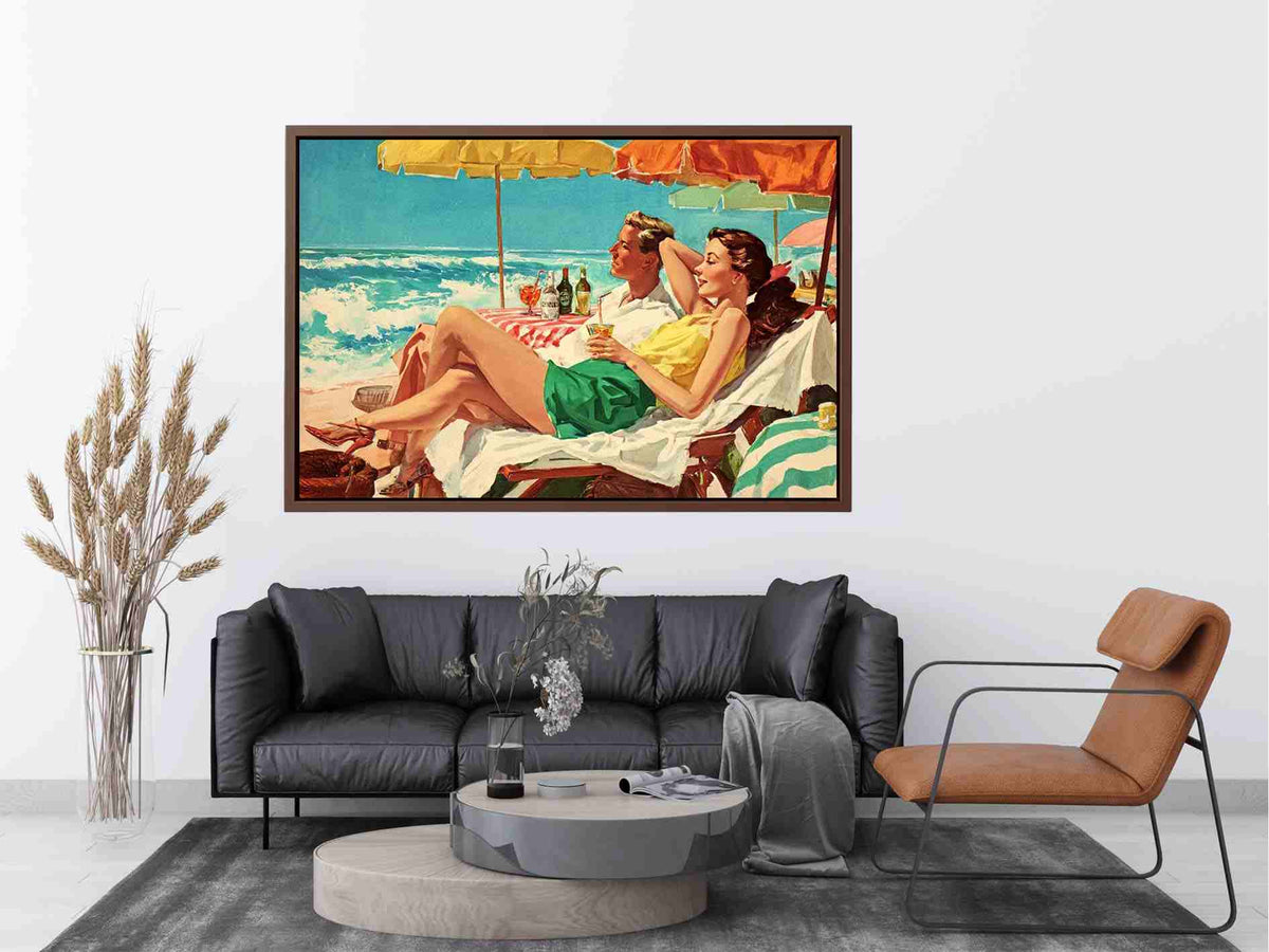 Seaside Reverie coastal artwork for modern living room decor