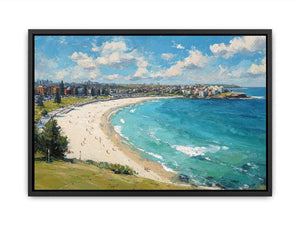 Azure Bay Impression coastal artwork for modern living room decor