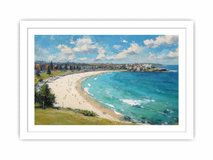 Azure Bay Impression coastal artwork for modern living room decor