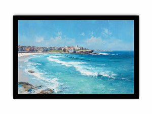 Bondi Blue Escape coastal artwork for modern living room decor