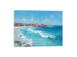 Bondi Blue Escape coastal artwork for modern living room decor