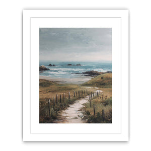 Coastal Path Serenity coastal artwork for modern living room decor