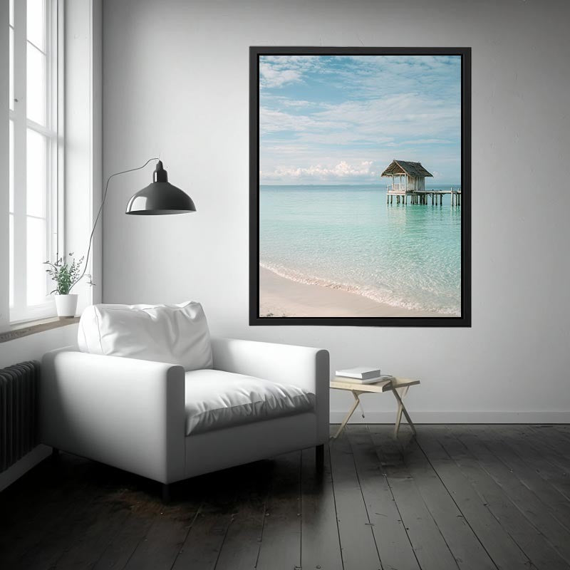 Still Water Retreat coastal artwork for modern living room decor