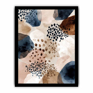Neutral watercolor pebble abstract canvas art for calming modern interiors