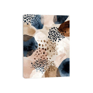 Neutral watercolor pebble abstract canvas art for calming modern interiors