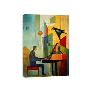 Midnight Piano Echo artwork for modern living room decor