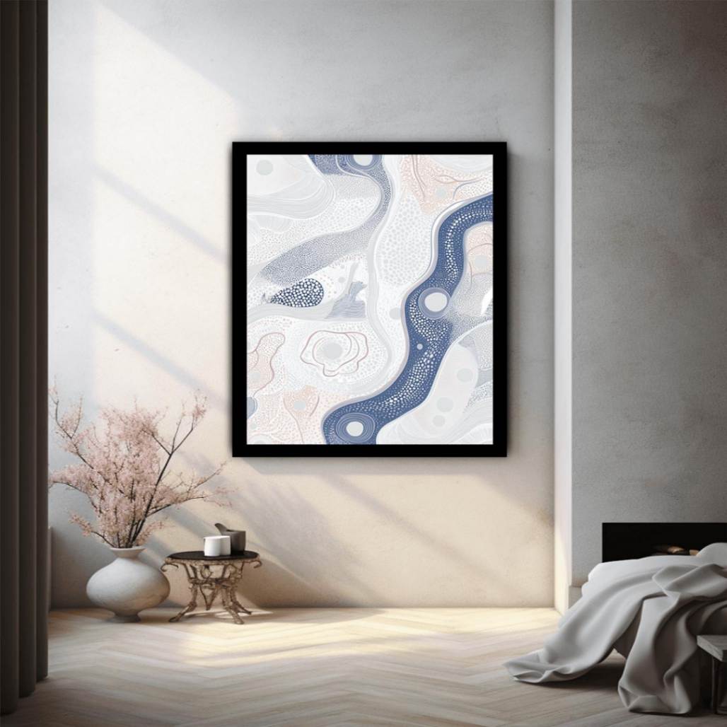River Dreaming Pattern artwork for modern living room decor