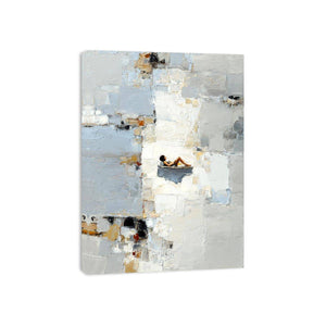 Figurative abstract canvas art with reclining woman for serene bedroom decor.