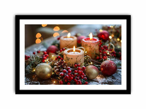 Christmas Candles Art Print