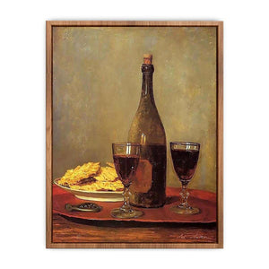 Still Life: Two Glass of Red Wine by Albert Anker Poster