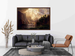 Among The Sierra Nevada Mountains California by Albert Bierstadt Painting