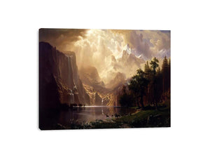 Among The Sierra Nevada Mountains California by Albert Bierstadt Painting