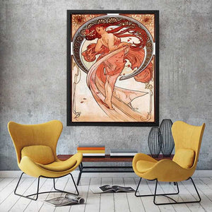 Dance By Alphonse Mucha Painting