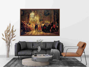 The Flute Concert by Adolph von Menzel Painting