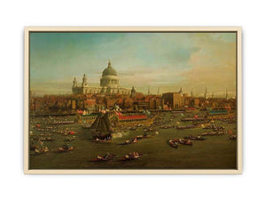The River Thames with St. Paul's Cathedral on Lord Mayor's Day, detail of St. Paul's Cathedral, c.1747-48 Art Print