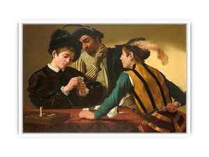 The Cardsharps by Caravaggio Framed Print