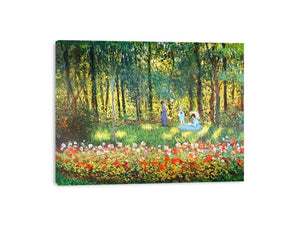 The Artists Family In The Garden by Claude Monet Painting