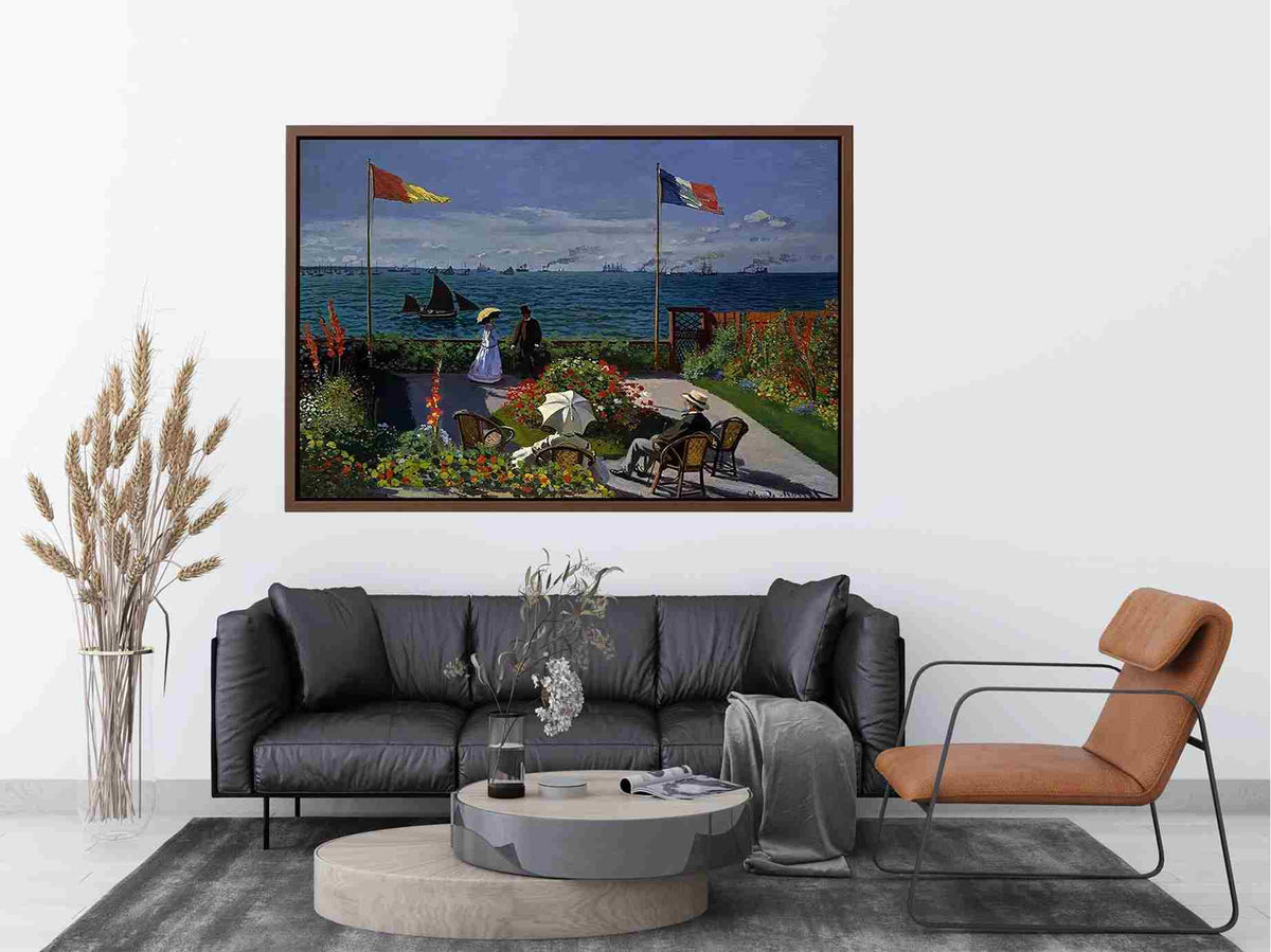 Terrace at the Seaside, Sainte-Adresse by Claude Monet Painting