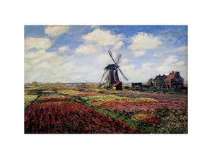 Field Of Tulips In Holland by Claude Monet