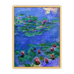 Red Water Lilies by Claude Monet Streched canvas