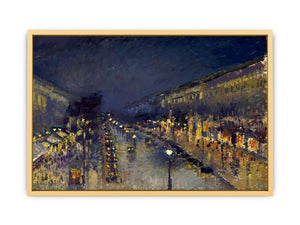 Boulevard Montmartre; Night Effect Streched canvas