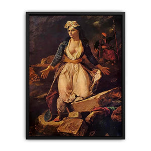 Greece on the Ruins of Missolonghi Canvas Print