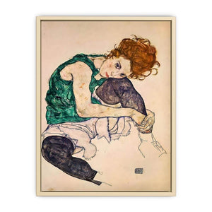 Seated Woman With Bent Knee Art Print