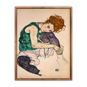 Seated Woman With Bent Knee Poster