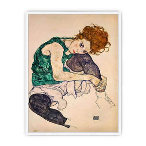 Seated Woman With Bent Knee Framed Print