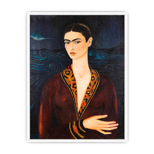 Self-Portrait in Velvet Dress - Frida Kahlo Framed Print