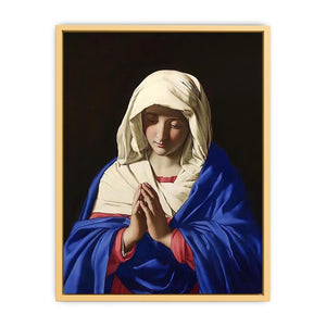 The Virgin in Prayer by Francesco de' Rossi Streched canvas